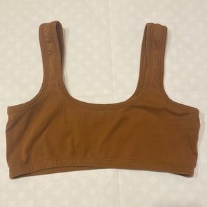 ARQ WIDE-STRAP BRA in Toffee